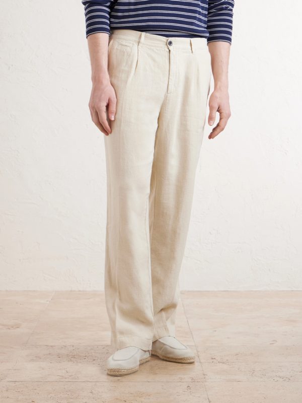 Straight-Leg Linen Trousers - FR Straight-Leg Linen Trousers - FR