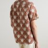 Feathers Printed Linen and Cotton-Blend Shirt - BK Feathers Printed Linen and Cotton-Blend Shirt - BK