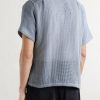 Agora Camp-Collar Cotton-Blend Shirt - BK Agora Camp-Collar Cotton-Blend Shirt - BK