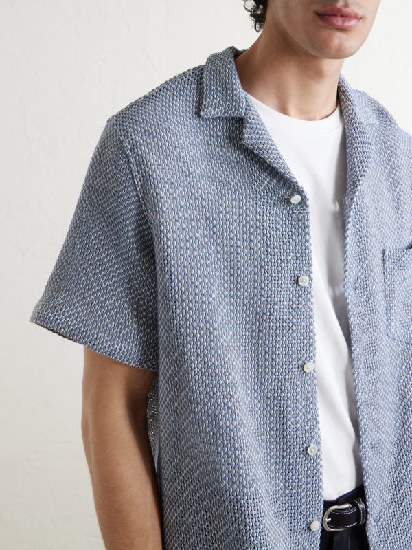 Agora Camp-Collar Cotton-Blend Shirt - CU Agora Camp-Collar Cotton-Blend Shirt - CU