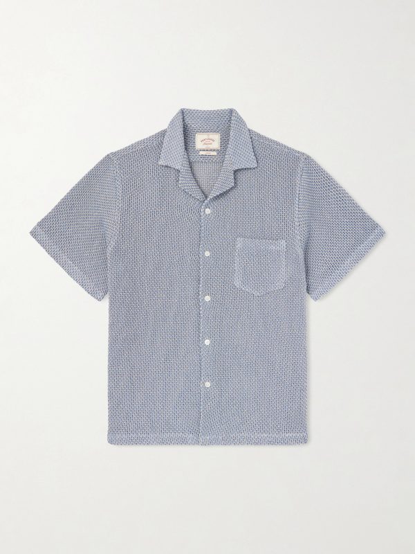Agora Camp-Collar Cotton-Blend Shirt Agora Camp-Collar Cotton-Blend Shirt