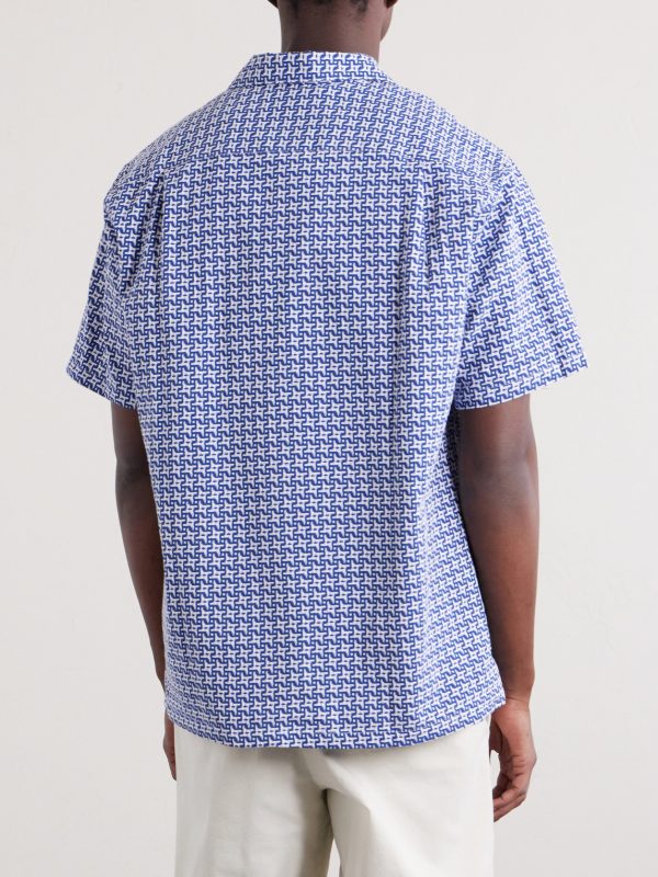 Soul Convertible-Collar Printed Cotton Shirt - BK Soul Convertible-Collar Printed Cotton Shirt - BK