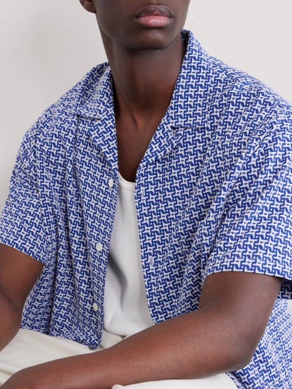 Soul Convertible-Collar Printed Cotton Shirt - CU Soul Convertible-Collar Printed Cotton Shirt - CU