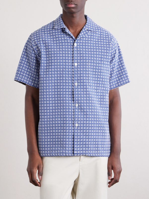 Soul Convertible-Collar Printed Cotton Shirt - FR Soul Convertible-Collar Printed Cotton Shirt - FR
