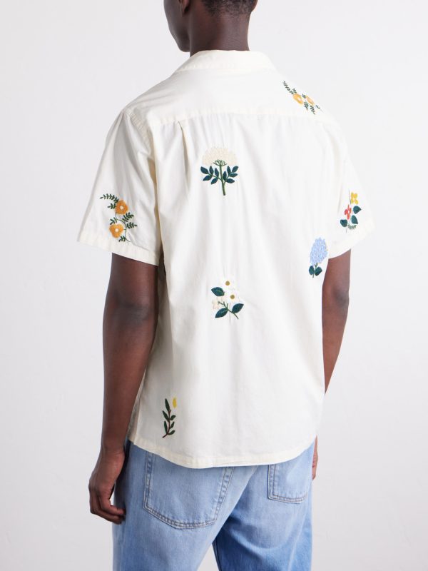 Embroidered Organic Cotton Shirt - BK Embroidered Organic Cotton Shirt - BK