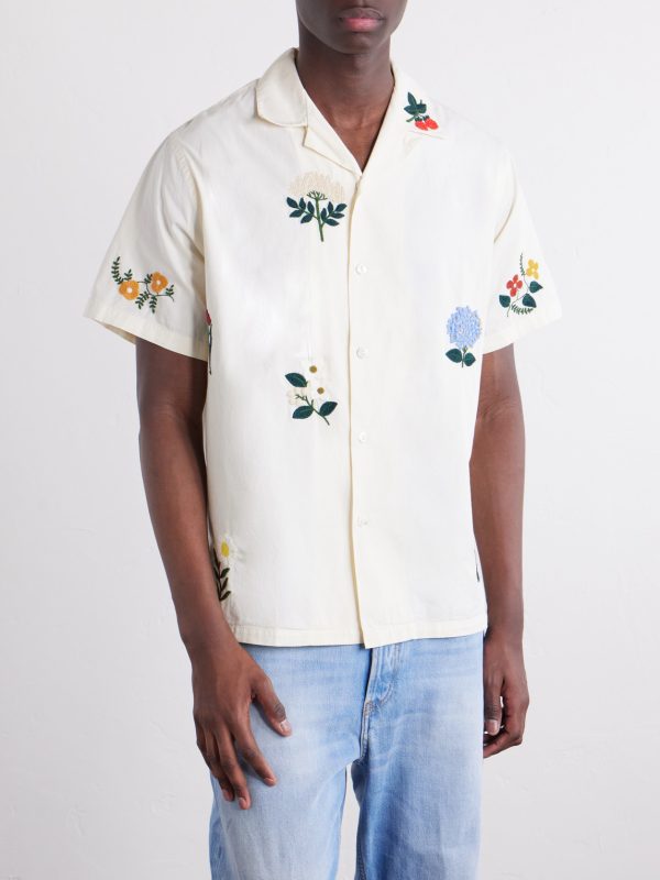 Embroidered Organic Cotton Shirt - FR Embroidered Organic Cotton Shirt - FR
