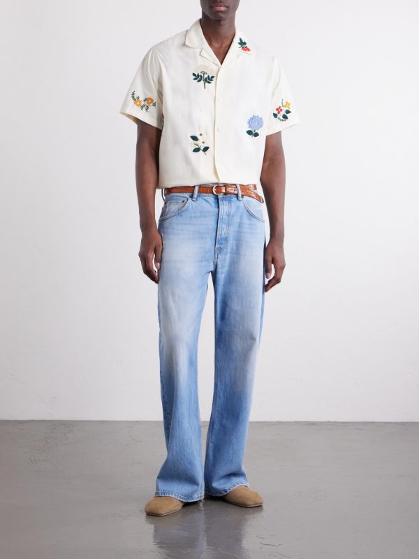 Embroidered Organic Cotton Shirt - OU Embroidered Organic Cotton Shirt - OU