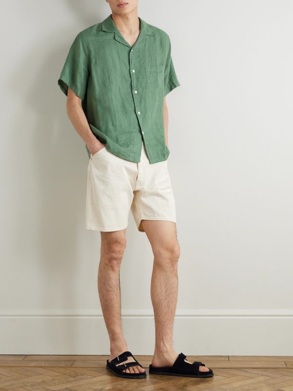 Camp-Collar Linen Shirt - OU Camp-Collar Linen Shirt - OU