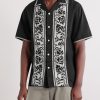 Convertible-Collar Embroidered Cotton Shirt - FR Convertible-Collar Embroidered Cotton Shirt - FR