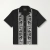 Convertible-Collar Embroidered Cotton Shirt Convertible-Collar Embroidered Cotton Shirt