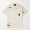Convertible-Collar Embroidered Linen and Cotton-Blend Shirt Convertible-Collar Embroidered Linen and Cotton-Blend Shirt