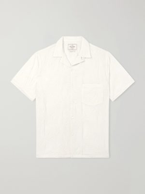 Duke Convertible-Collar Embroidered Cotton-Blend Shirt