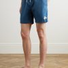 Straight-Leg Embroidered Ramie Drawstring Shorts - FR