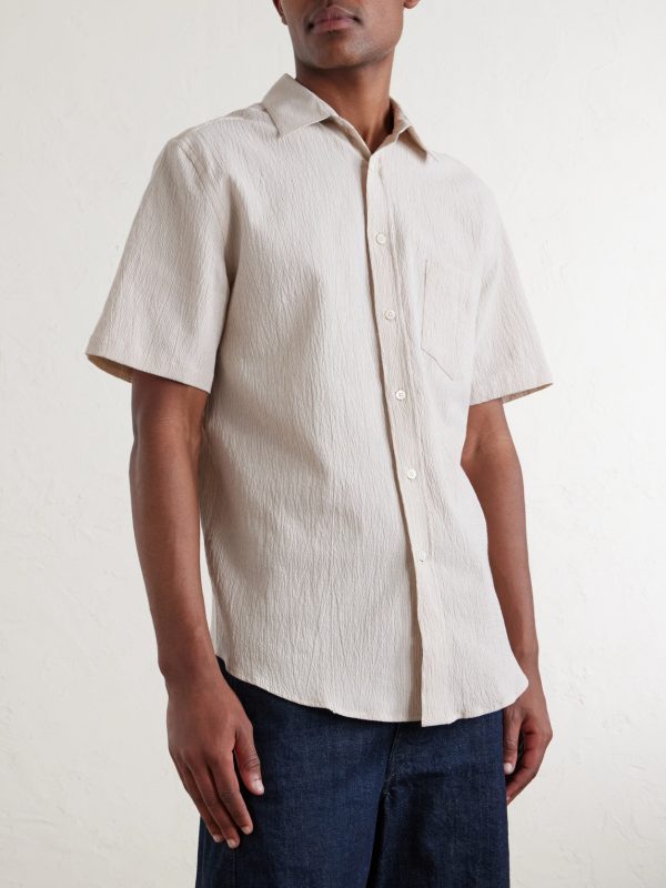 Theme Textured Cotton-Blend Shirt - FR