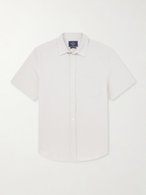 Theme Textured Cotton-Blend Shirt