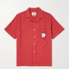 Convertible-Collar Embroidered Cotton Shirt Convertible-Collar Embroidered Cotton Shirt