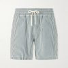 Atlantico Straight-Leg Striped Cotton-Seersucker Shorts Atlantico Straight-Leg Striped Cotton-Seersucker Shorts
