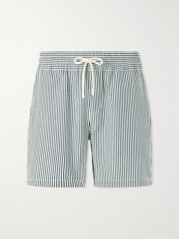 Atlantico Straight-Leg Striped Cotton-Seersucker Shorts Atlantico Straight-Leg Striped Cotton-Seersucker Shorts