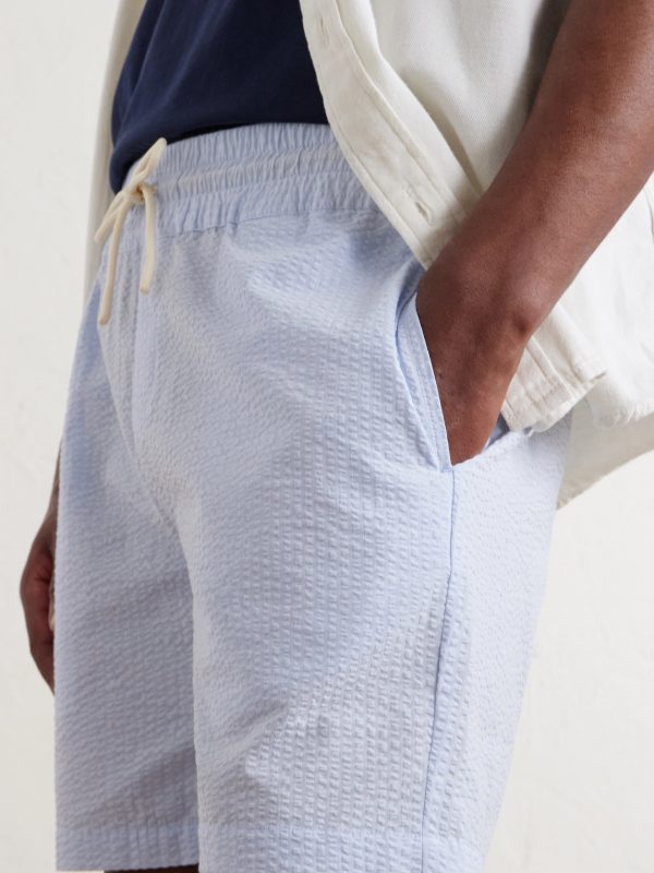 Atlantico Straight-Leg Cotton-Seersucker Shorts - CU
