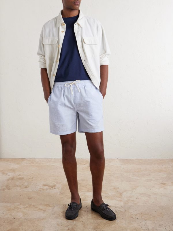 Atlantico Straight-Leg Cotton-Seersucker Shorts - OU