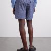 Abstract Tile Straight-Leg Cotton Shorts - BK