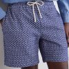 Abstract Tile Straight-Leg Cotton Shorts - CU