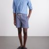 Abstract Tile Straight-Leg Cotton Shorts - OU