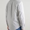 Belavista Button-Down Collar Pinstriped Cotton Oxford Shirt - BK