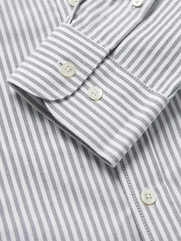 Belavista Button-Down Collar Pinstriped Cotton Oxford Shirt - CU