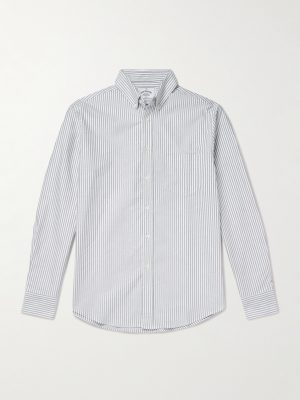 Belavista Button-Down Collar Pinstriped Cotton Oxford Shirt
