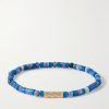 14-Karat Gold Sodalite Beaded Bracelet 14-Karat Gold Sodalite Beaded Bracelet