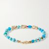 Drill Bit 14-Karat Gold Multi-Stone Beaded Bracelet - BK