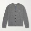 Logo-Embroidered Wool-Blend Cardigan Logo-Embroidered Wool-Blend Cardigan