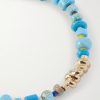 14-Karat Gold, Turquoise and Glass Beaded Bracelet - CU 14-Karat Gold, Turquoise and Glass Beaded Bracelet - CU