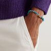 14-Karat Gold, Turquoise and Glass Beaded Bracelet - OU 14-Karat Gold, Turquoise and Glass Beaded Bracelet - OU
