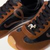 Ballet Runner 2.0 Leather-Trimmed Calf Hair Sneakers - CU