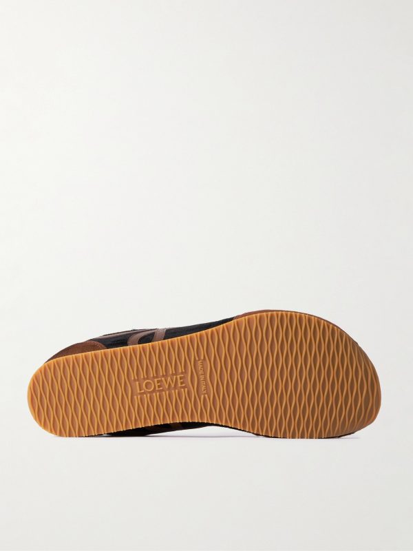 Ballet Runner 2.0 Leather-Trimmed Calf Hair Sneakers - E1