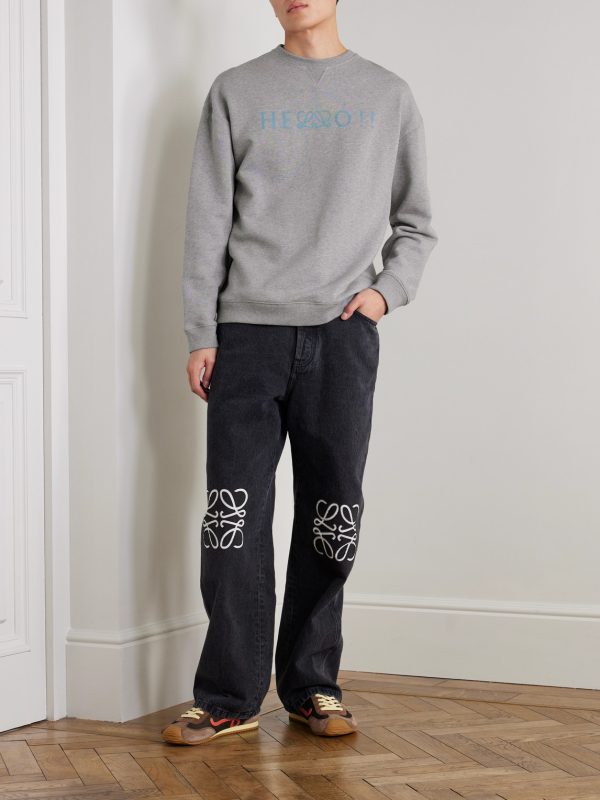 Logo-Print Cotton-Jersey Sweatshirt - OU Logo-Print Cotton-Jersey Sweatshirt - OU