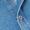Anagram Logo-Embroidered Denim Overshirt - CU