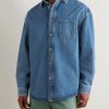 Anagram Logo-Embroidered Denim Overshirt - FR