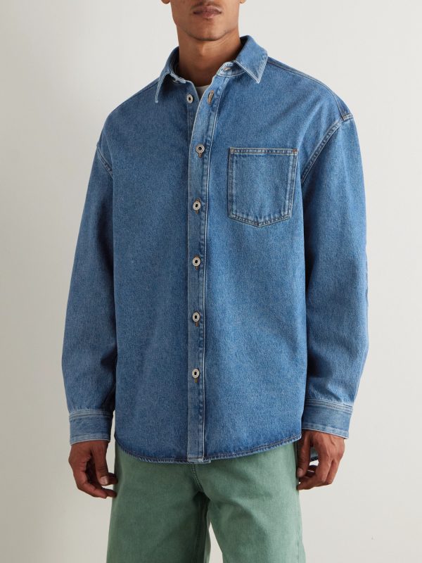 Anagram Logo-Embroidered Denim Overshirt - FR