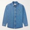 Anagram Logo-Embroidered Denim Overshirt