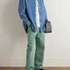 Anagram Logo-Embroidered Denim Overshirt - OU