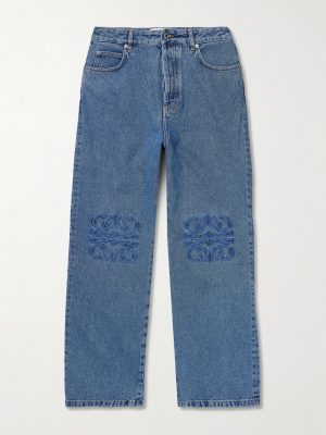 Anagram Wide-Leg Logo-Embroidered Jeans Anagram Wide-Leg Logo-Embroidered Jeans