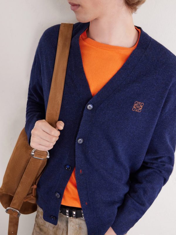 Logo-Embroidered Wool-Blend Cardigan - CU