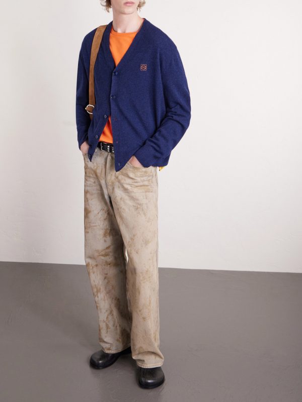 Logo-Embroidered Wool-Blend Cardigan - OU