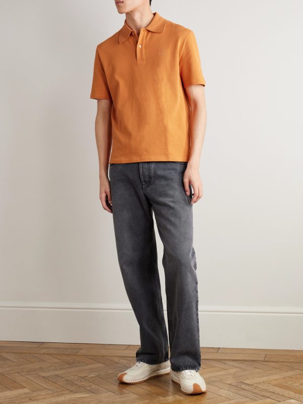 Slim-Fit Logo-Embroidered Cotton-Piqué Polo Shirt - OU