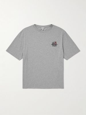 Logo-Embroidered Cotton-Jersey T-Shirt