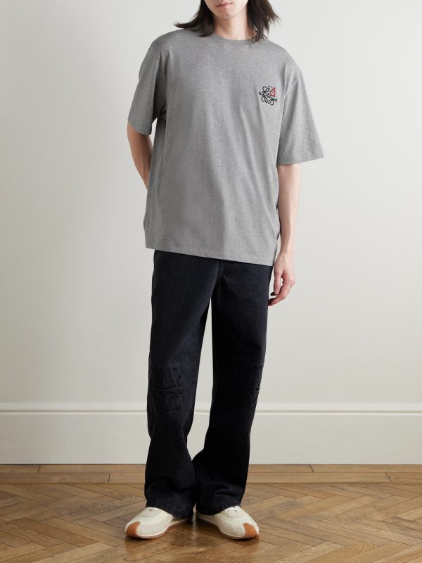 Logo-Embroidered Cotton-Jersey T-Shirt - OU