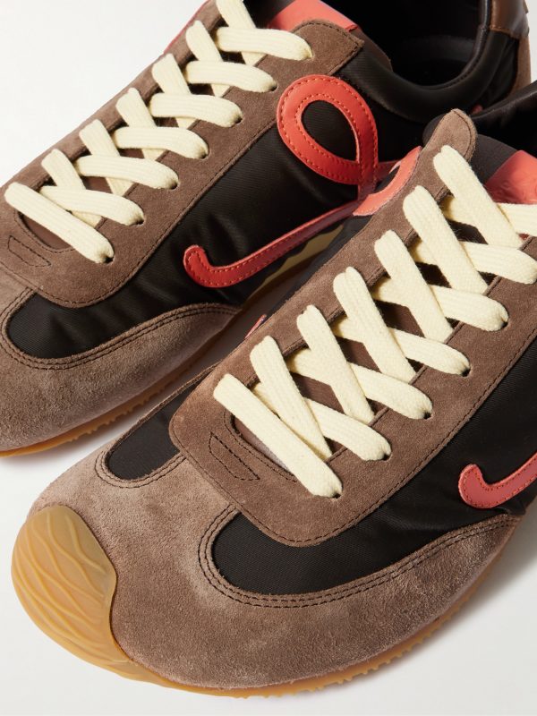 Ballet Runner 2.0 Logo-Appliquéd Shell, Suede and Leather Sneakers - CU Ballet Runner 2.0 Logo-Appliquéd Shell, Suede and Leather Sneakers - CU